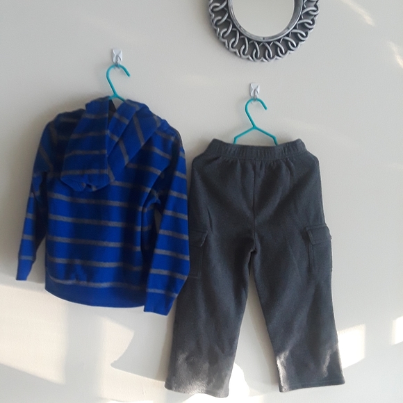 4T Blue and Grey Grananimals Sweatsuit - Picture 2 of 4
